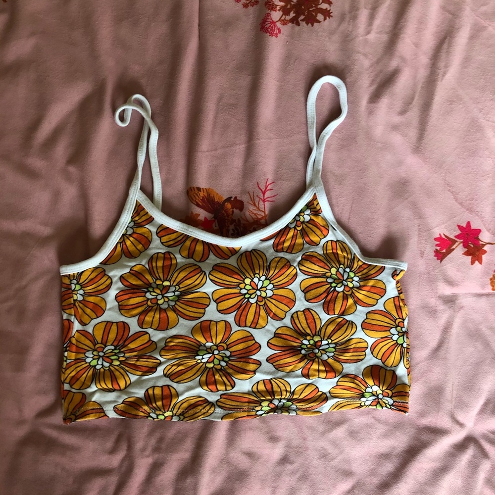70s flower print tank top 🌿
